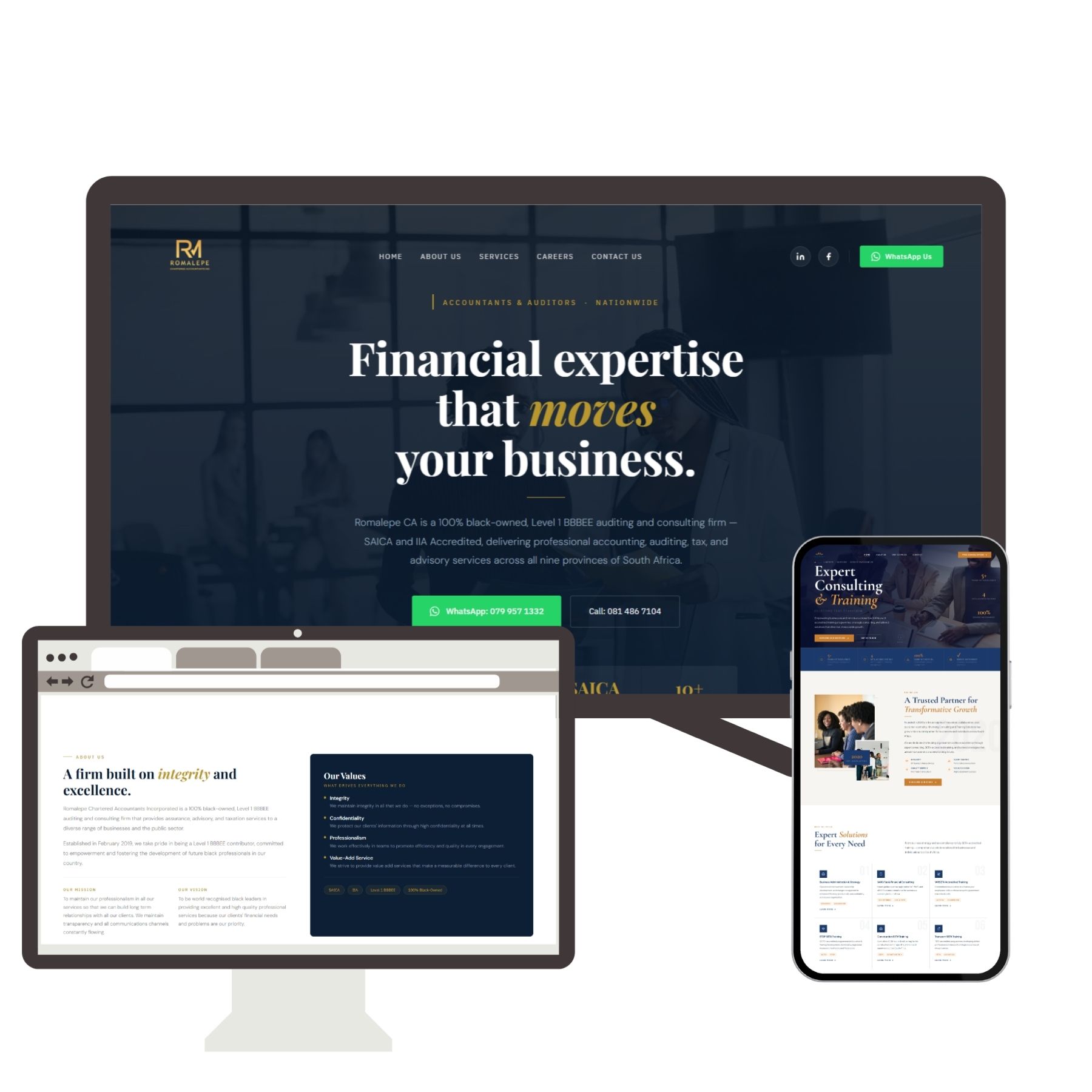 Romalepe professional services website South Africa – Elev8Web