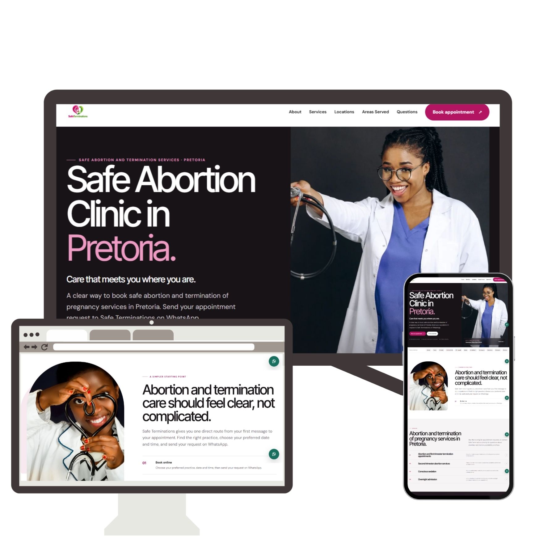 Safe Terminations website designed by Elev8Web