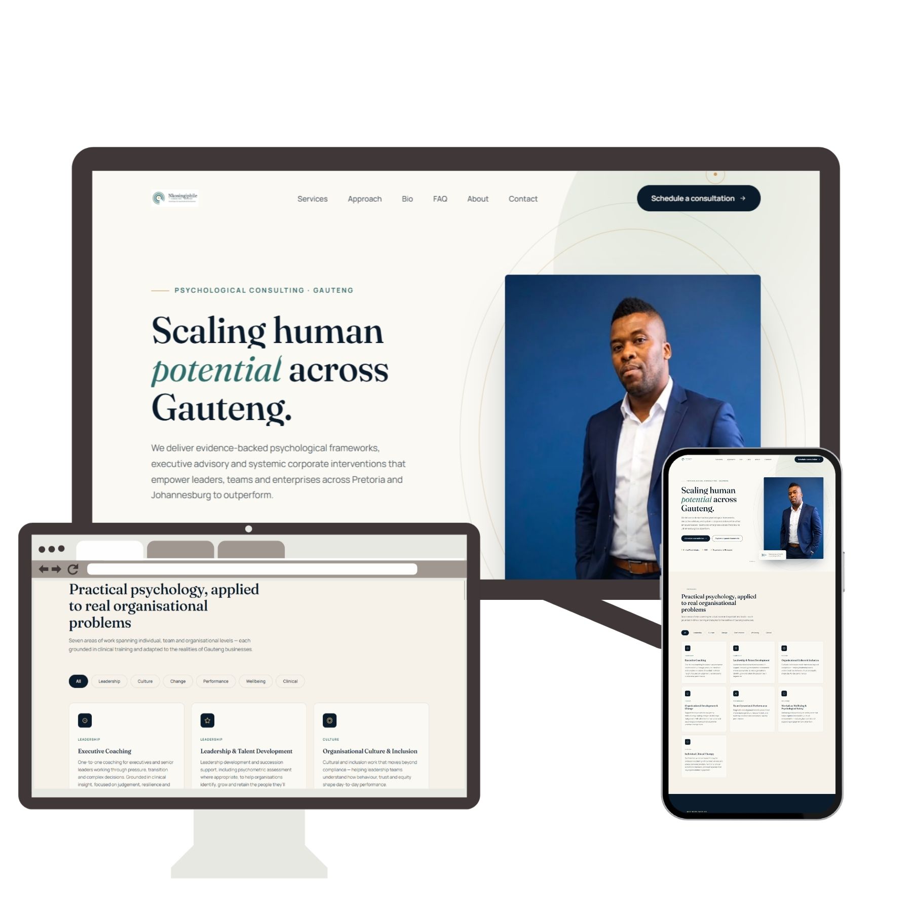 Zulu Consulting psychological consulting website designed by Elev8Web